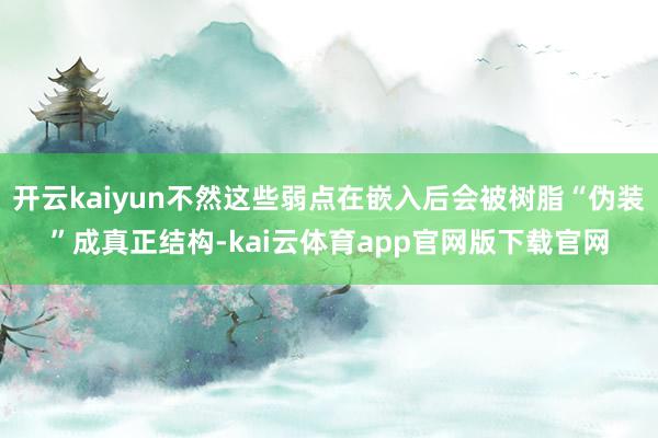 开云kaiyun不然这些弱点在嵌入后会被树脂“伪装”成真正结构-kai云体育app官网版下载官网